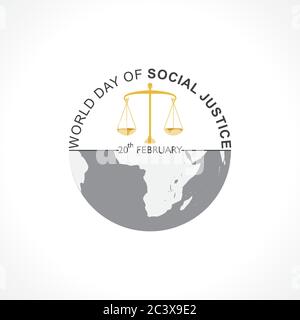 vector illustration for international day of Social Justice observed on 20th February , poster or banner design Stock Vector