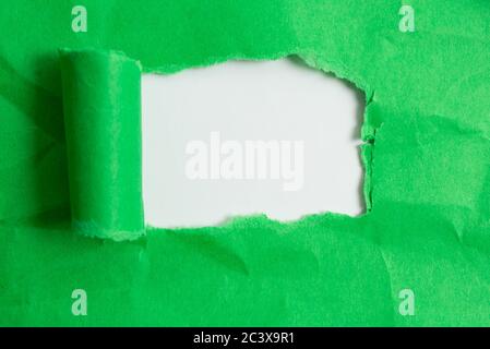 Rolled Ripped Torn Cardboard Placed Above A Wooden Classic Table Backdrop Stock Photo