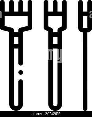 leatherworking crafting tools icon vector outline illustration Stock Vector