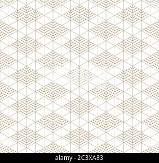 Beautiful Seamless japanese pattern kumiko for shoji screen, great design for any purposes. Japanese pattern background vector. Japanese traditional w Stock Vector