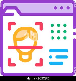 deepfake online scanner icon vector outline illustration Stock Vector ...