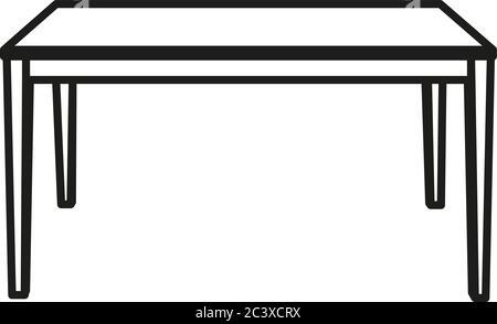 isolated sketch of a table, contours Stock Vector Image & Art - Alamy