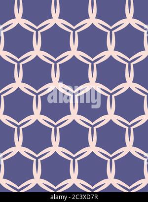Hand drawn damask circles pattern. Summer vector seamless background. Trendy celtic star knot illustration. Modern classic home decor, decorative Stock Vector