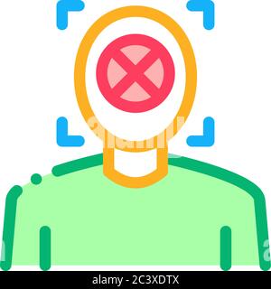 deepfake human silhouette icon vector outline illustration Stock Vector ...