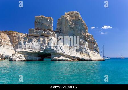 Kleftiko, Milos island, Cyclades, Greece Stock Photo