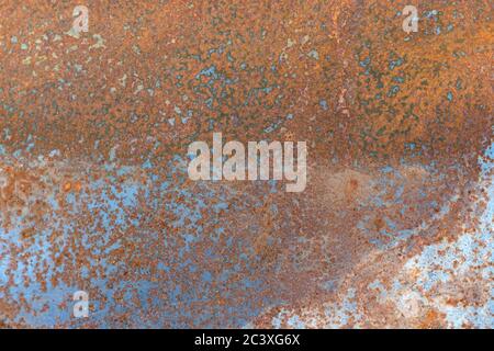 Texture of rusted metal surface, rust and oxidized metal background. Old metal surface, closeup Stock Photo