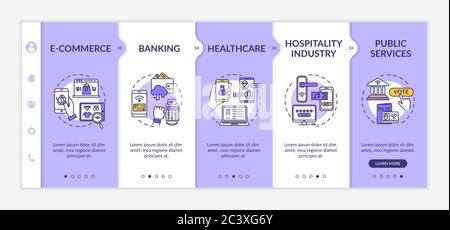 Internet access to services onboarding vector template Stock Vector