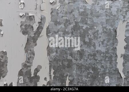 Texture. Flaking paint on metal surface. Background, close-up, top view Stock Photo