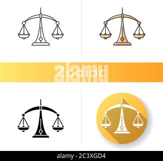 Libra zodiac sign icon Stock Vector