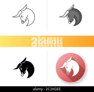 Taurus zodiac sign icon Stock Vector