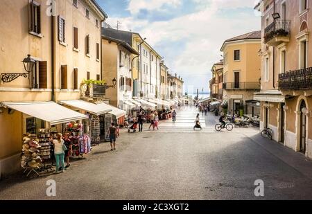 Bardolino main street (Lake Garda) Stock Photo
