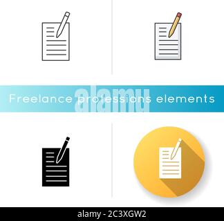 Creative writing icon Stock Vector