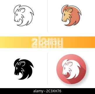 Leo zodiac sign icon Stock Vector