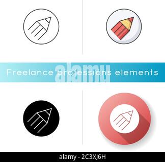 Content writing icon Stock Vector