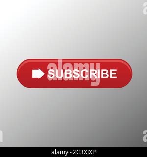 Subscribe button icon, vector illustration, Blogging, promotion. Social media concept, Ideal for video streaming website banners, blogs Stock Vector