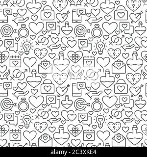 Seamless pattern with elements for Saint Valentines Day or wedding Stock Vector