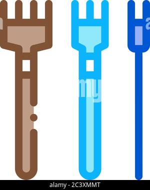 leatherworking crafting tools icon vector outline illustration Stock Vector