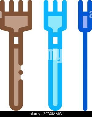 leatherworking crafting tools icon vector outline illustration Stock Vector