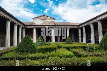 House of Menander (Casa del Menandro) is one of the richest and most magnificent houses in ancient Pompeii, Italy Stock Photo