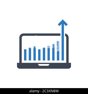 Growth Traffic Vector Glyph Icon Stock Vector