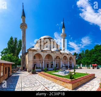 The Juma-Jami Mosque, the largest mosque of Crimea, is located in Yevpatoria, Crimea. Built between 1552 and 1564, and designed by the Ottoman archite Stock Photo