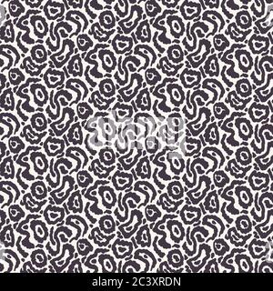 Seamless vector pattern. Abstract sylized animal skin. Repeating texture background. Monochrome surface design textile swatch, modern black white Stock Vector