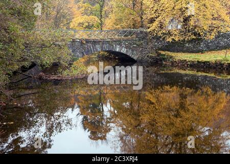 Stone bridge over Goldrill Beck in Patterdale, in the English Lake District Stock Photo