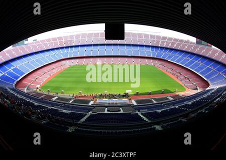 Camp Nou football stadium in Barcelona, Catalonia, Spain Stock Photo