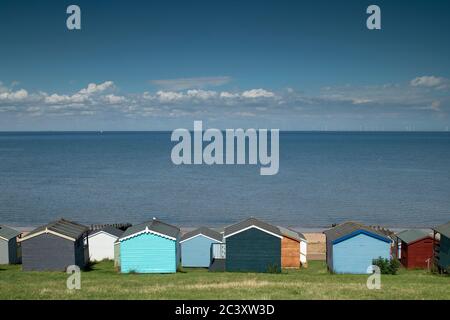 beach huts in whitstable kent england Stock Photo
