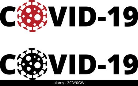 Covid-19 Danger Signs Set Stock Vector