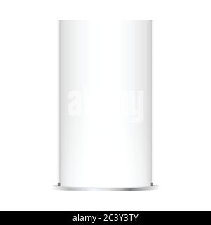 outdoor advertising banner. street light box display mockup Stock Vector