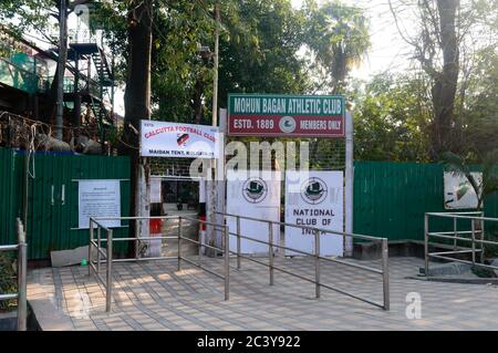 Front Gate Mohun Bagan football Ground, near Eden Gardens stadium. Famous Playground of Calcutta Football League matches of Atlético de Kolkata, West