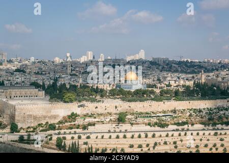 View over Jerusalem, in Israel Stock Photo