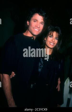 Burbank, California, USA 8th November 1995 Actor Peter Reckell and actress Kristian Alfonso attend Days Of Our Lives 30th Anniversary Party and Cake Cutting on November 8, 1995 at The Burbank Studios in Burbank, California, USA. Photo by Barry King/Alamy Stock Photo Stock Photo