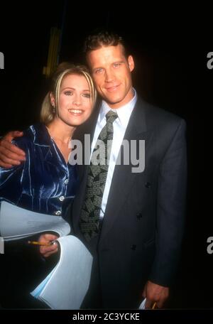 Burbank, California, USA 8th November 1995 Actress Melissa Reeves and actor Mark Valley attend Days Of Our Lives 30th Anniversary Party and Cake Cutting on November 8, 1995 at The Burbank Studios in Burbank, California, USA. Photo by Barry King/Alamy Stock Photo Stock Photo