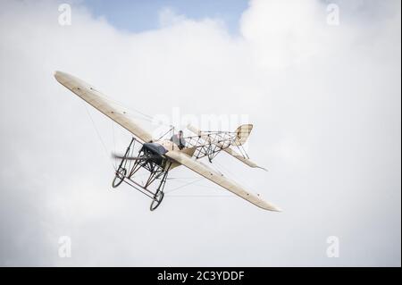 Gothenburg, Sweden - August 29 2010: Bleriot XI at the Gothenburg Aero Show. Stock Photo