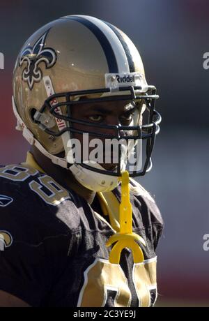 Tempe, United States. 03rd Oct, 2004. Arizona Cardinals rookie receiver Larry  Fitzgerald during 34-10 victory over the New Orleans Saints at Sun Devil  Stadium in Tempe, Ariz. on Sunday, Oct. 3, 2004.