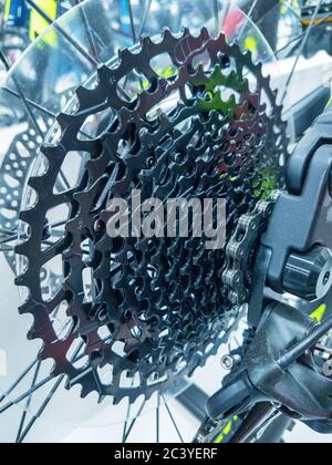 detail of rear derailleur gears a mechanism of transmission system on ...