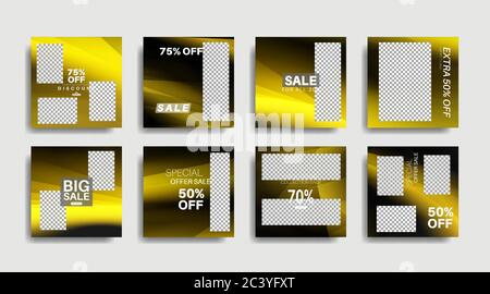 Geometric shape banner template that can be edited for social media posts. vector design Stock Vector