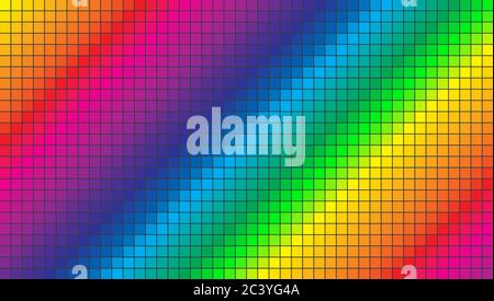Abstract spectrum color background vector template. Illustration of abstract texture with squares. Stock Vector