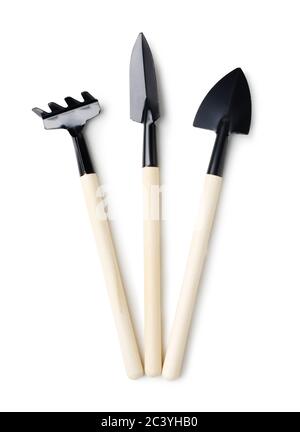 Gardening tools for home isolated on a white background Stock Photo
