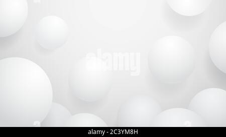Vector white ball abstract background Stock Vector