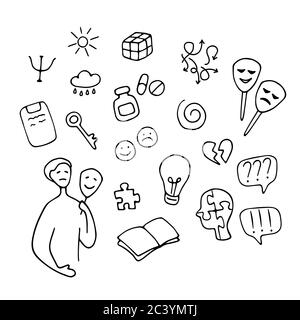 Personality character man face psychology concept Hand drawn isolated  vector Stock Vector Image  Art  Alamy