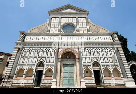 Italy, Tuscany / Florence – July 3, 2009: the Basilica of Santa Maria Novella is one of the most important churches in Florence by Leon Battista Alber Stock Photo