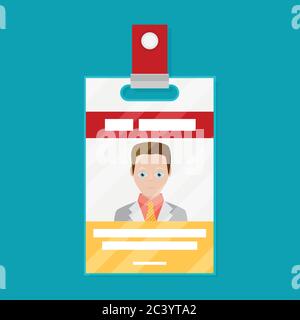 Name tag flat icon. Modern flat icons vector Stock Vector