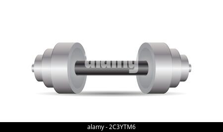 Dumbbells isolated on a white background Stock Vector
