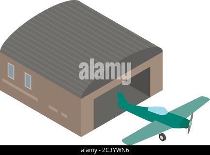 Screw plane icon, isometric style Stock Vector