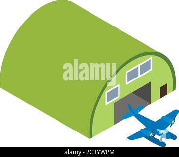 Seaplane icon, isometric style Stock Vector
