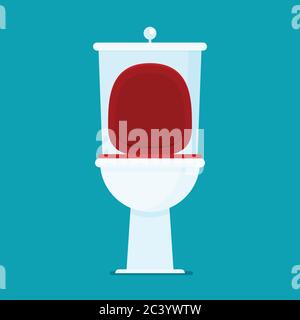 Toilet flat vector illustration icon Stock Vector