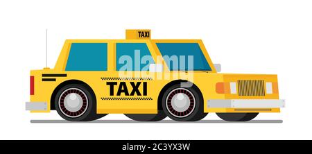 Taxi car flat design vector Stock Vector